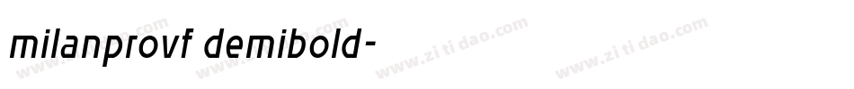 milanprovf demibold字体转换